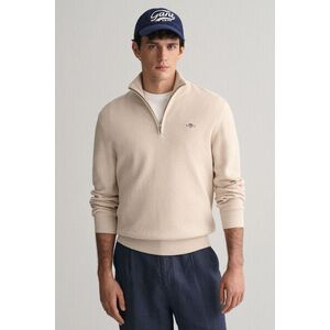 PULÓVER GANT STRUCTURED COTTON HALF ZIP SOFT OAT kép