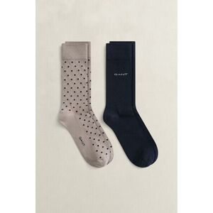 ZOKNI GANT DOT AND SOLID SOCKS 2-PACK MIST TAUPE kép