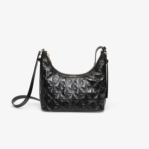 Calvin Klein Emblem Aop Debossed Shoulder Bag Black OS kép