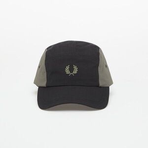 Cap FRED PERRY Blocked 5 Panel Ripstop Cap Black Universal kép