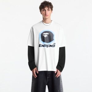 Póló A Bathing Ape Spray Ape Head Relaxed Fit Tee UNISEX White L kép