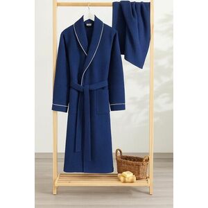 L'essential Maison Bathrobe Set (2 Pieces) Navy Blue Soho -... kép
