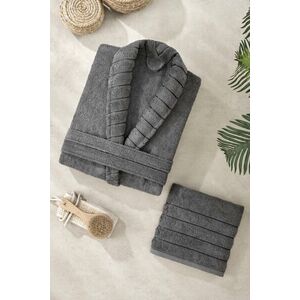 L'essential Maison Bathrobe Set Anthracite Carla - Anthracite kép